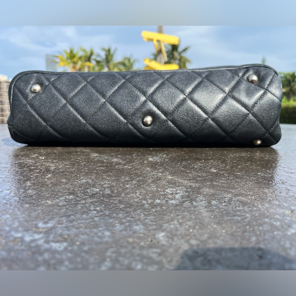CHANEL Black Quilted Leather Tote with Interlocking CC up for reasonable offers! - Picture 3 of 14